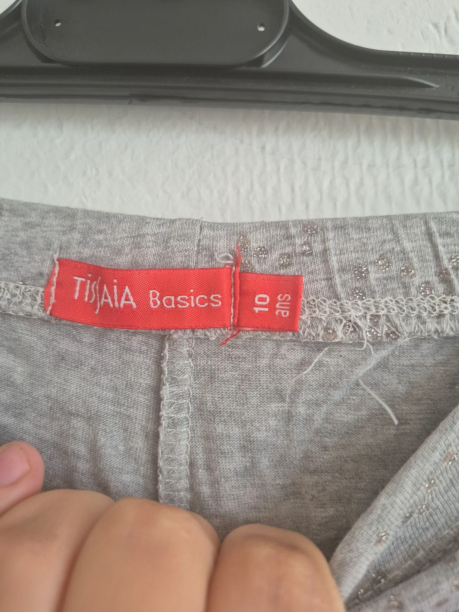 Legging Tissia – Taille 10 ans – Gris pailleté – photo 4